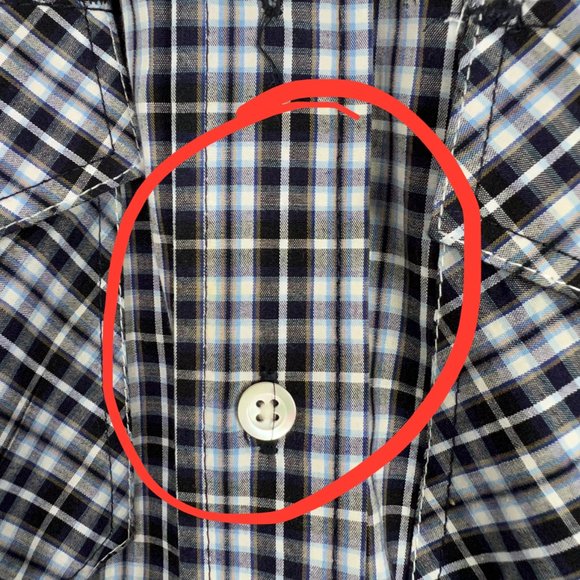 Billy Reid Plaid Button Front Shirt Chest Pockets Size Medium Fit 2 GUC A1514 - Picture 6 of 12